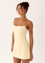 Luna Rosa Mini Dress - Baby Yellow - 图片 4