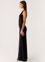 lyria Mesh Maxi Dress - Black - 图片 3