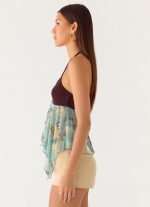 Lyrica Halter Top - Aqua Blur - 图片 2