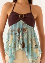 Lyrica Halter Top - Aqua Blur - 图片 5