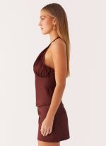 Mabel Halter Top - Chocolate - 图片 2