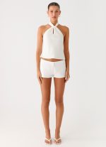 Maddox Scarf Top - White - 图片 4