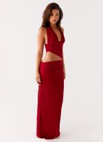 Main Act Halter Maxi Dress - Raspberry - 图片 6