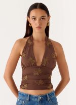 Malachi Beaded Top - Chocolate - 图片 5