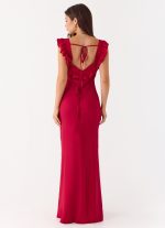 Malina Maxi Dress - Deep Red - 图片 3