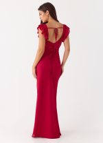 Malina Maxi Dress - Deep Red - 图片 6