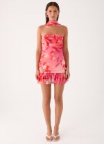 Manon Scarf Mini Dress - Sun Blushed Bloom - 图片 4