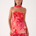 Manon Scarf Mini Dress - Sun Blushed Bloom