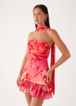 Manon Scarf Mini Dress - Sun Blushed Bloom - 图片 5