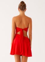 Marbella Mini Dress - Red - 图片 5