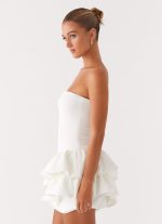 Marie Mini Dress - White - 图片 3