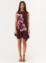 Maris Asymmetrical Mini Dress - Velvet Bloom - 图片 4