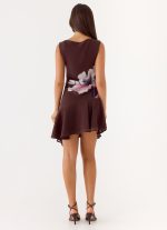Maris Asymmetrical Mini Dress - Velvet Bloom - 图片 3