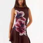Maris Asymmetrical Mini Dress - Velvet Bloom