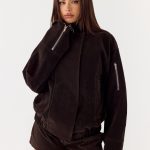 Marlow Faux Suede Jacket - Chocolate