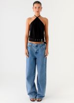 Mason Halter Neck Top - Black - 图片 2