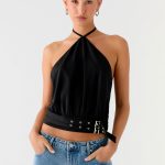 Mason Halter Neck Top - Black