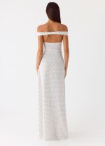 Melany Maxi Dress - White Polkadot - 图片 5