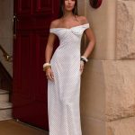 Melany Maxi Dress - White Polkadot