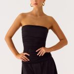 Meridella Strapless Mini Dress - Black