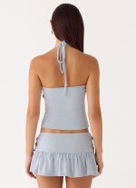 Merinda Halter Top - Misty Blue - 图片 2