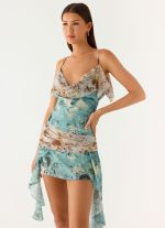 Meylissa Hanky Mini Dress - Aqua Blur - 图片 5