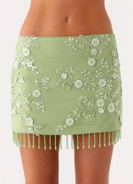 Midnight Tide Tie Side Mini Skirt - Green - 图片 7