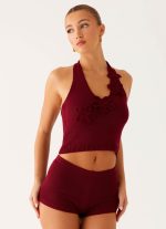 Miffy Crochet Top - Maroon - 图片 6