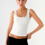 Miliani Eyelet Top - White