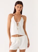 Millo Linen Shorts - Ivory - 图片 6