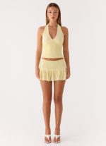 Mimi Beaded Mini Skort - Yellow - 图片 4