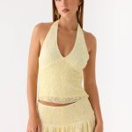 Mimi Beaded Top - Yellow