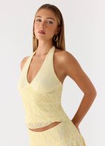 Mimi Beaded Top - Yellow - 图片 5