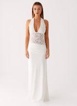 Miri Halter Maxi Dress - Ivory - 图片 5