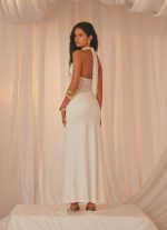 Miri Halter Maxi Dress - Ivory - 图片 2