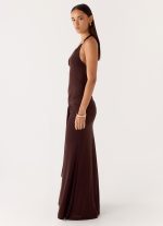 Miyah Halter Hardware Maxi Dress - Chocolate - 图片 3