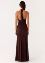 Miyah Halter Hardware Maxi Dress - Chocolate - 图片 4