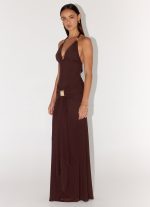 Miyah Halter Hardware Maxi Dress - Chocolate - 图片 5
