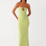 Moara Cut Out Maxi Dress - Lime Green