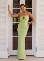 Moara Cut Out Maxi Dress - Lime Green - 图片 5