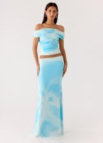 Moka Maxi Skirt - Blooming Blue - 图片 5