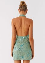 Monet Beaded Mini Dress - Mint - 图片 3