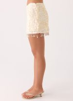 Moonlight Muse Mini Skirt - Ivory - 图片 6