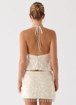 Moonlight Muse Mini Skirt - Ivory - 图片 7