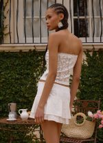 Moroder Low Rise Lace Mini Skirt - Cream - 图片 2