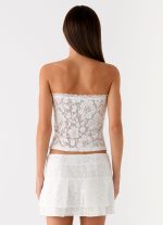 Moroder Low Rise Lace Mini Skirt - Cream - 图片 7