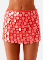 Movie Star Mini Skirt - Mandarin Red - 图片 2
