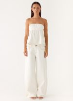 Nathan Denim Top - White - 图片 4