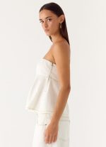 Nathan Denim Top - White - 图片 2