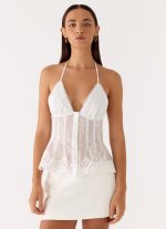 Non Stop Halter Top - White